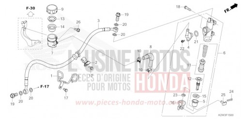 MAÎTRE-CYLINDRE DE FREIN ARRIÈRE ST125AP de 2023